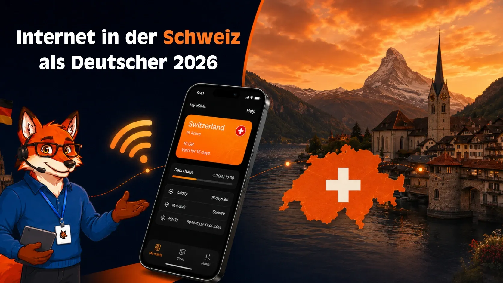 Internet in der Schweiz als Deutscher 2026: Roaming, Prepaid & eSIM im Vergleich