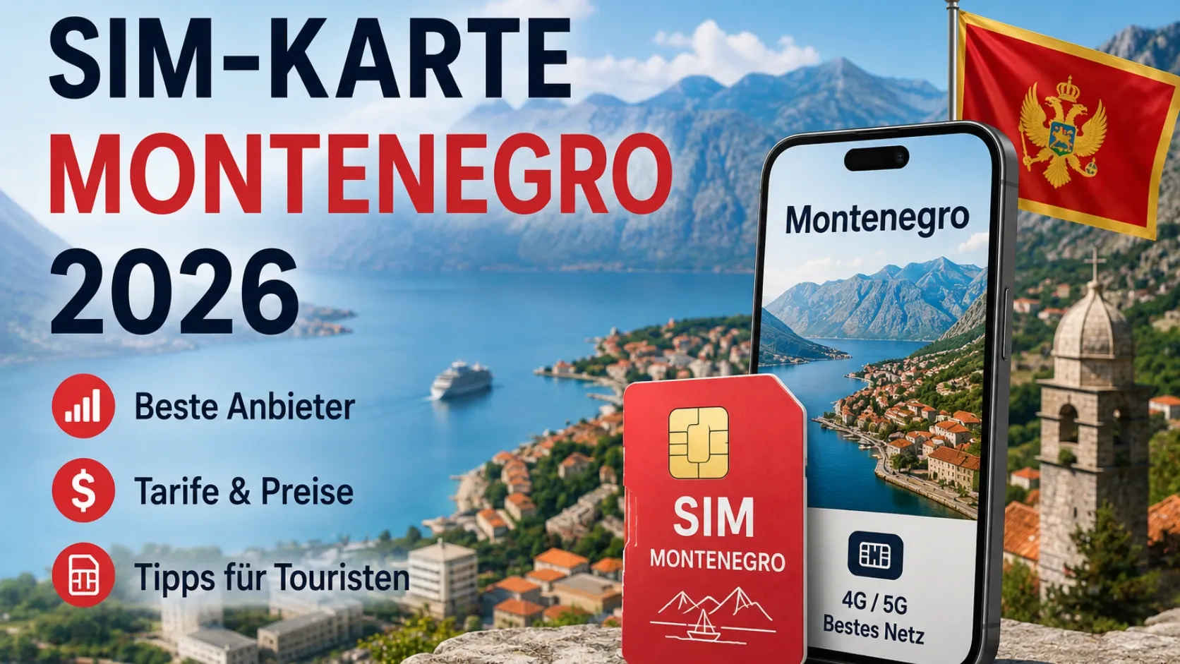SIM-Karte Montenegro 2026: Anbieter, Preise & Kaufoptionen im Vergleich