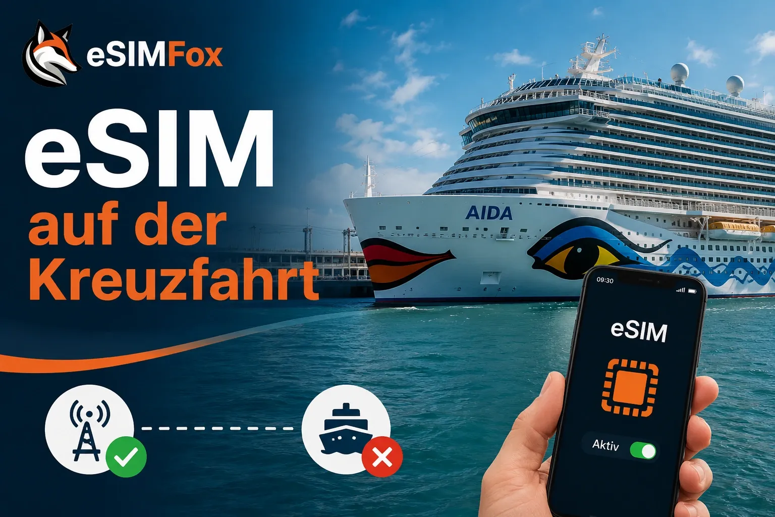 eSIM auf der Kreuzfahrt: Was im Hafen hilft und was auf See nicht